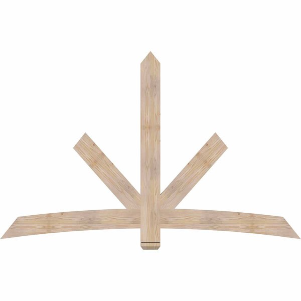 Ekena Millwork Alberta Smooth Timber Gable Bracket, Douglas Fir, 84"W x 53"H x 1 1/2"D x 5 1/2"F, 15/12 Pitch GBW084X53X0206ALB00SDF - main